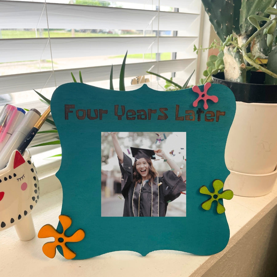 Four years later graduation gift picture frame