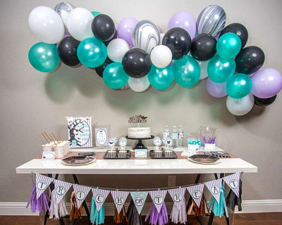 Cute Halloween Party Decor with Balloon Garland