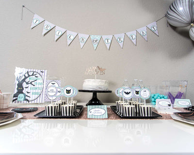 Cute Halloween Party Dessert Table Setup