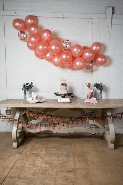 Purple and Rose Gold Party Dessert Table