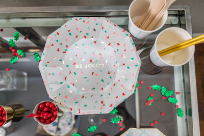 Be Jolly Holiday Party Plates with Cups and Utensils