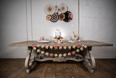 Botanical Party in a Box with Decorative Fan Backdrop