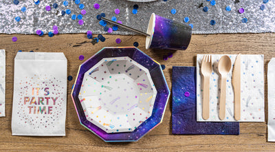 Cosmic Space Party Tableware Setup