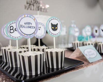 Printable Cute Halloween Cupcake Toppers