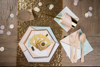 Chic Desert Rose Bridal Shower Place Setting