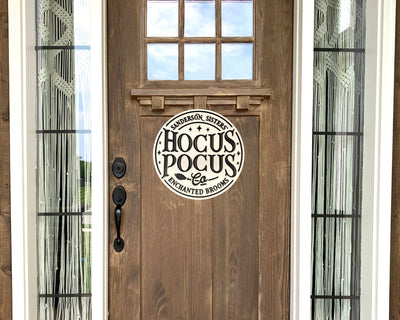 Hocus Pocus Co Halloween Door Sign | Sanderson Sisters | Fall Porch Decor