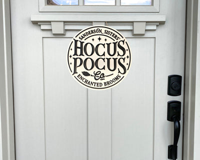 Hocus Pocus Co Halloween Door Sign | Sanderson Sisters | Fall Porch Decor