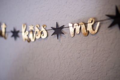 Kiss Me at Midnight New Years Eve Party Banner