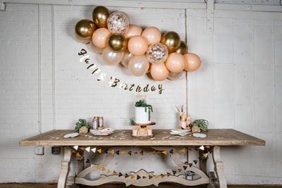Gold Foil Happy Birthday Party Banner