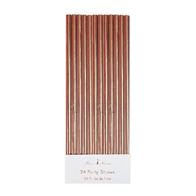 Rose Gold Foil Party Straws