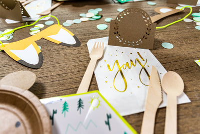 Woodland Adventure Party Utensils and Favors