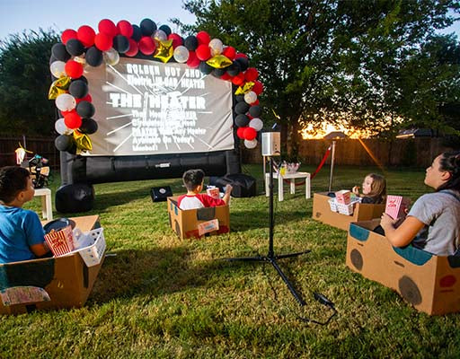 Backyard Movie Party Rental Starting at Just $295