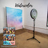 Watercolor Photo Booth Backdrop with Coordinating Graphic Design