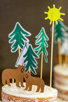 Woodland Party Animal Cake Toppers