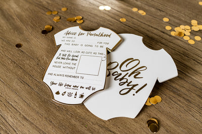 Baby Shower Advice for Parenthood Activity Cards