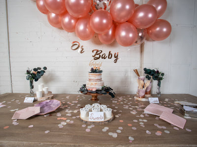Purple and Rose Gold Baby Shower Supplies