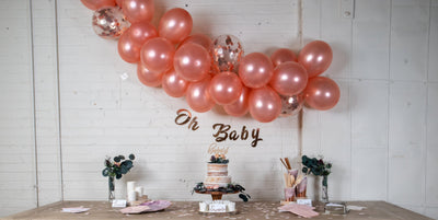 Purple and Rose Gold Baby Shower