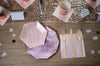 Purple and Rose Gold Party Place Setting