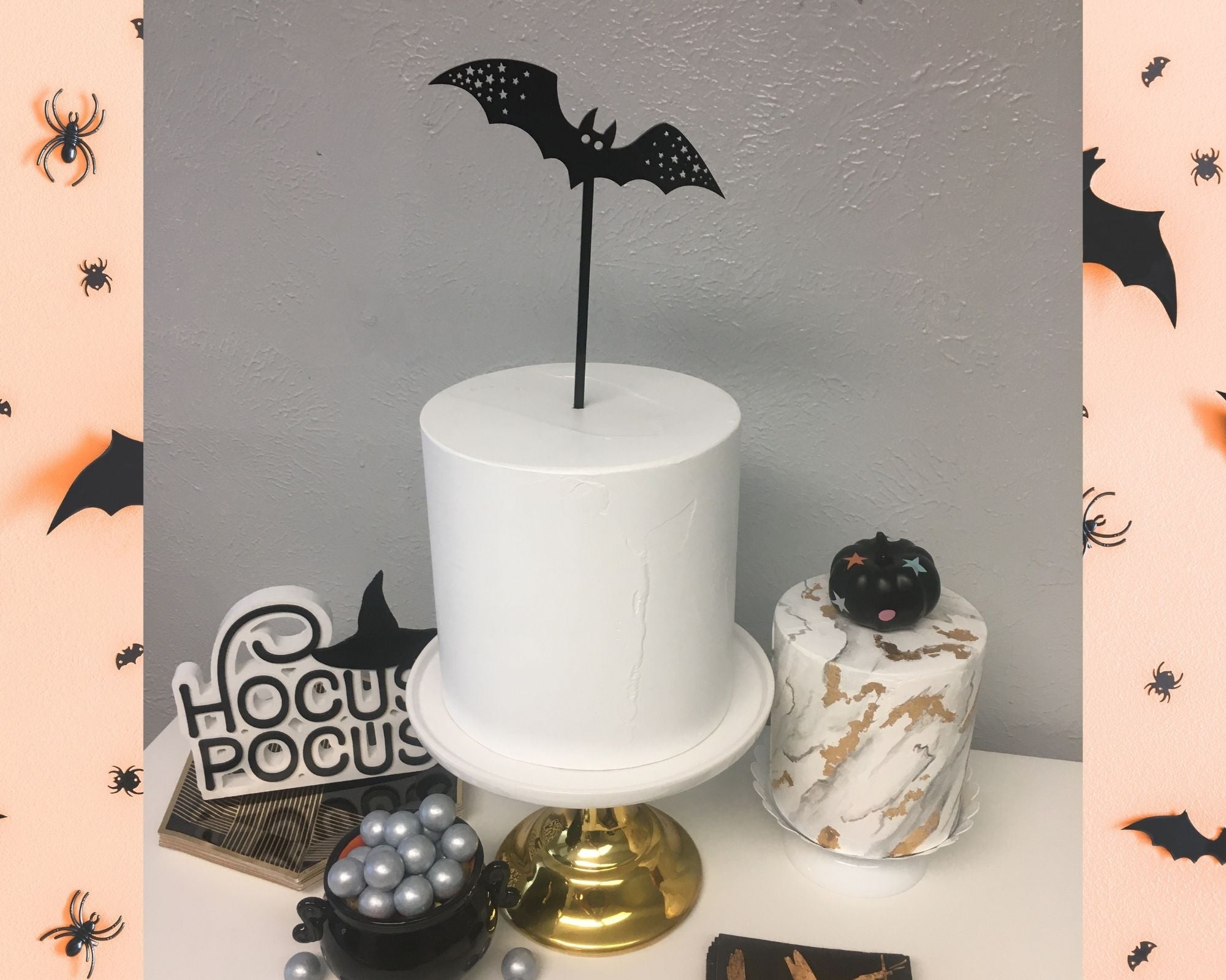 Halloween Bat Cake Topper