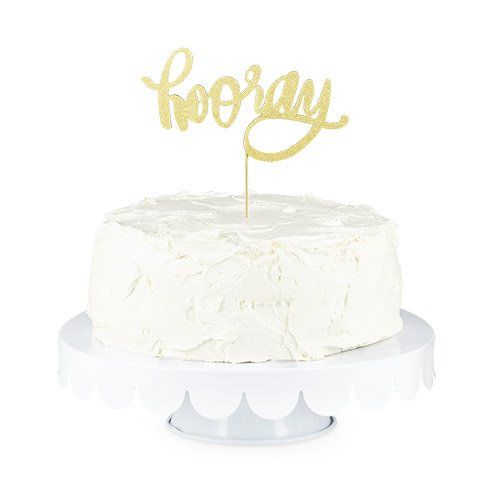 Happy Birthday Glitter Cake Topper, Birthday Party Decorations Ideas,  Sturdy Doubled Sided Glitter, Acrylic Stick (Gold) - Walmart.com