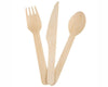 compostable wooden party fork, knife, & spoon