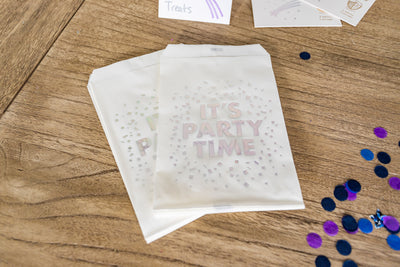 Holographic It's Party Time Treat Bags