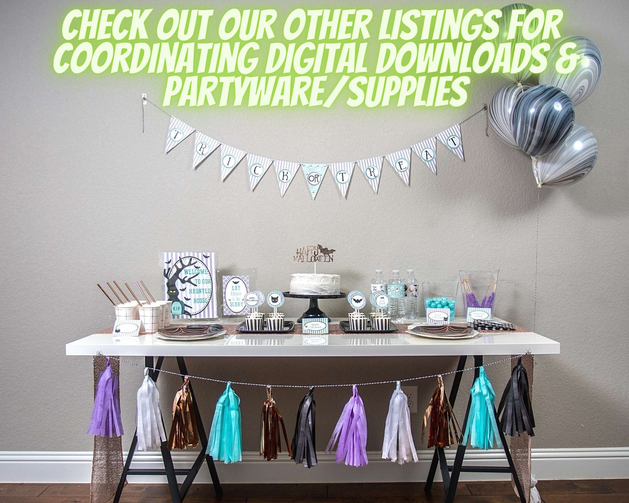 Printable Halloween Dessert Table Sign | "Eat Drink & Be Scary" | Instant Digital Download