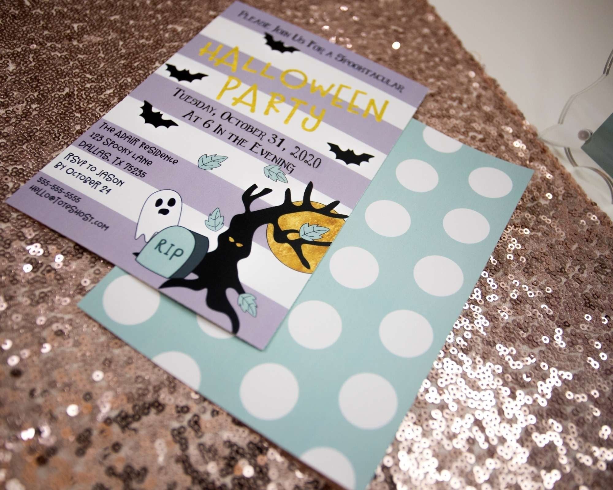 Cute Digital Halloween Party Invitation