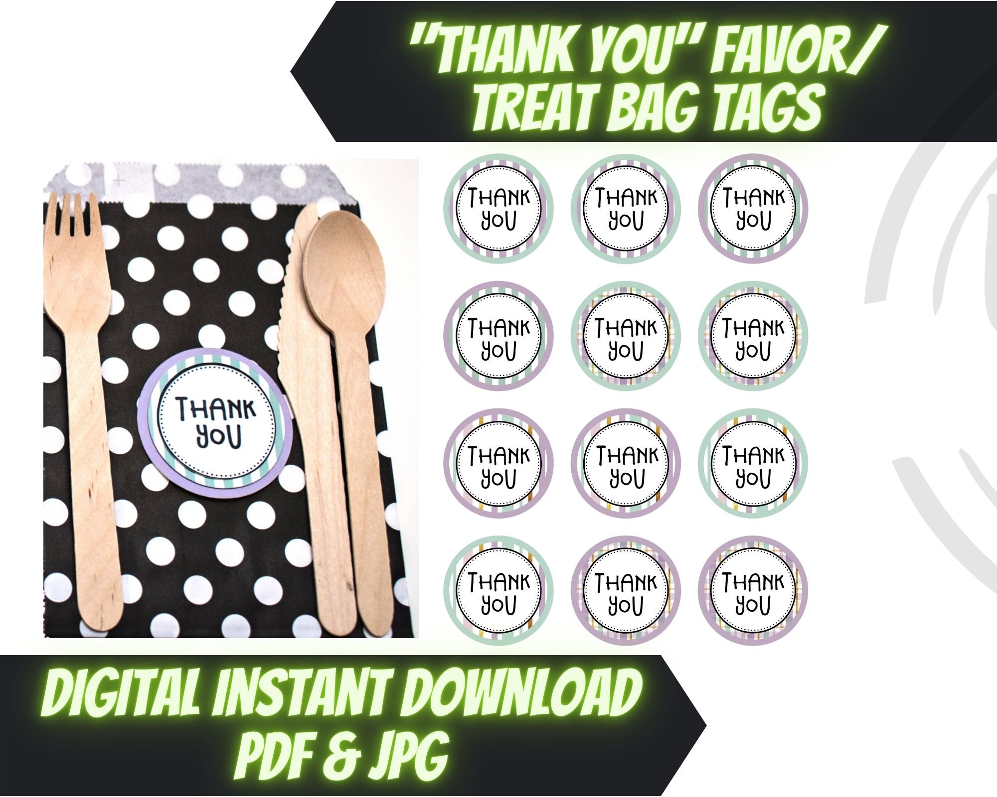 Printable Halloween "Thank You" Tags | Instant Digital Download