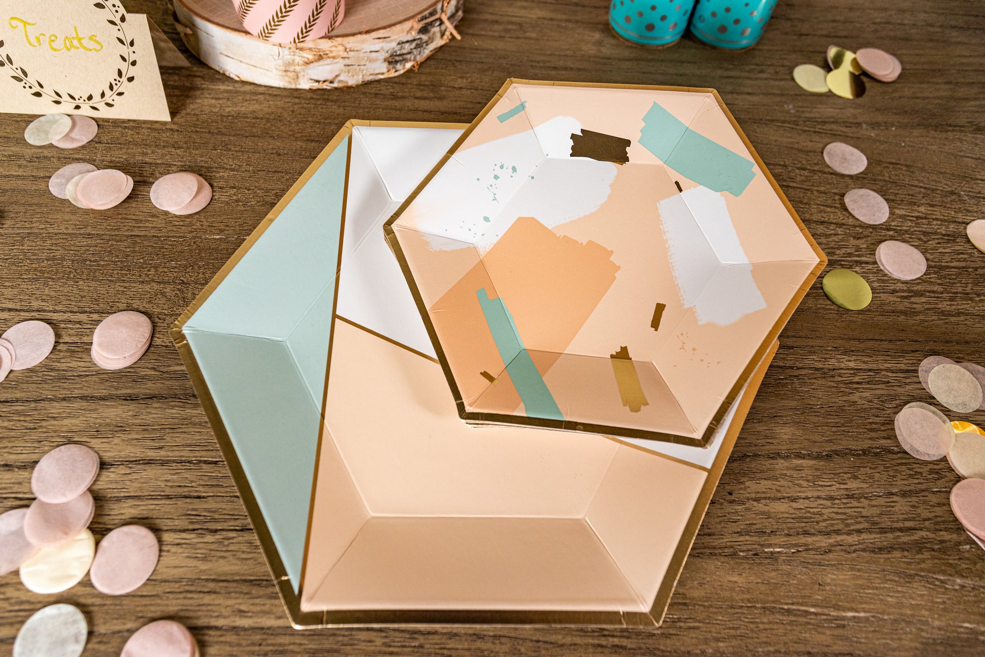 Chic Desert Rose Party Plates