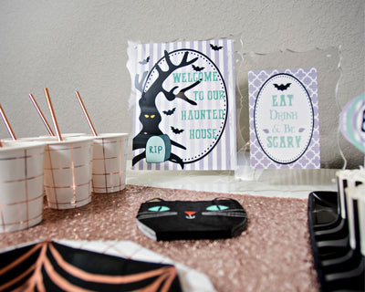 Printable Halloween Dessert Table Sign | "Eat Drink & Be Scary" | Instant Digital Download
