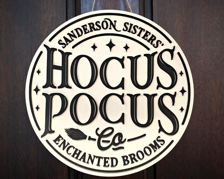 Hocus Pocus Co Halloween Door Sign | Sanderson Sisters | Fall Porch Decor