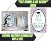 Printable Halloween Dessert Table Sign | "Eat Drink & Be Scary" | Instant Digital Download