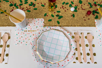 Merry and Bright Holiday Party Place Setting