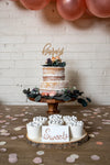 Wooden Hooray Cake Topper and Baking Cups