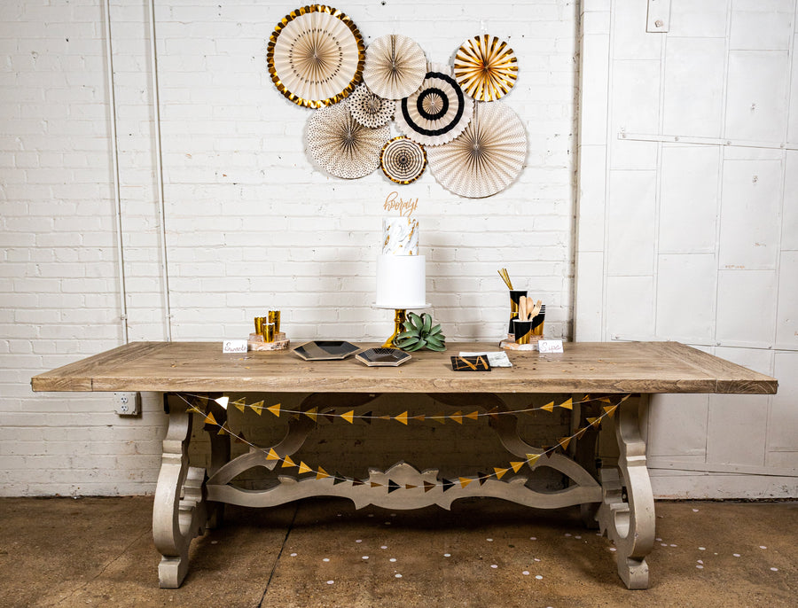 Noir Black and Gold Party Decor Box