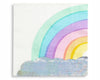 pastel rainbow paper party napkins with iridescent foil