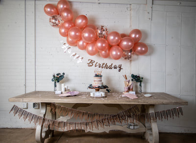 Purple and Rose Gold Birthday Party Kit