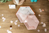 Marble Blush and Rose Gold Foil Plates