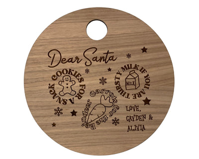 Personalized Cookie and Snack Tray for Santa & Reindeer