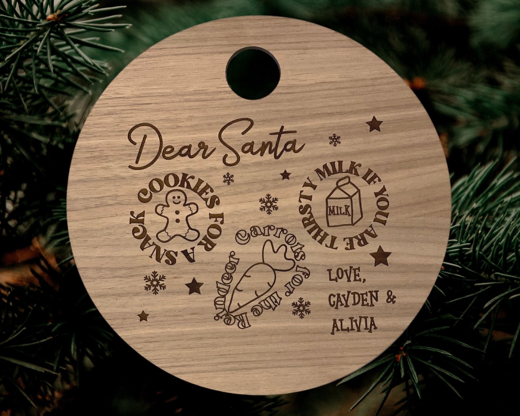 Custom Cookie Tray for Santa on Christmas Eve