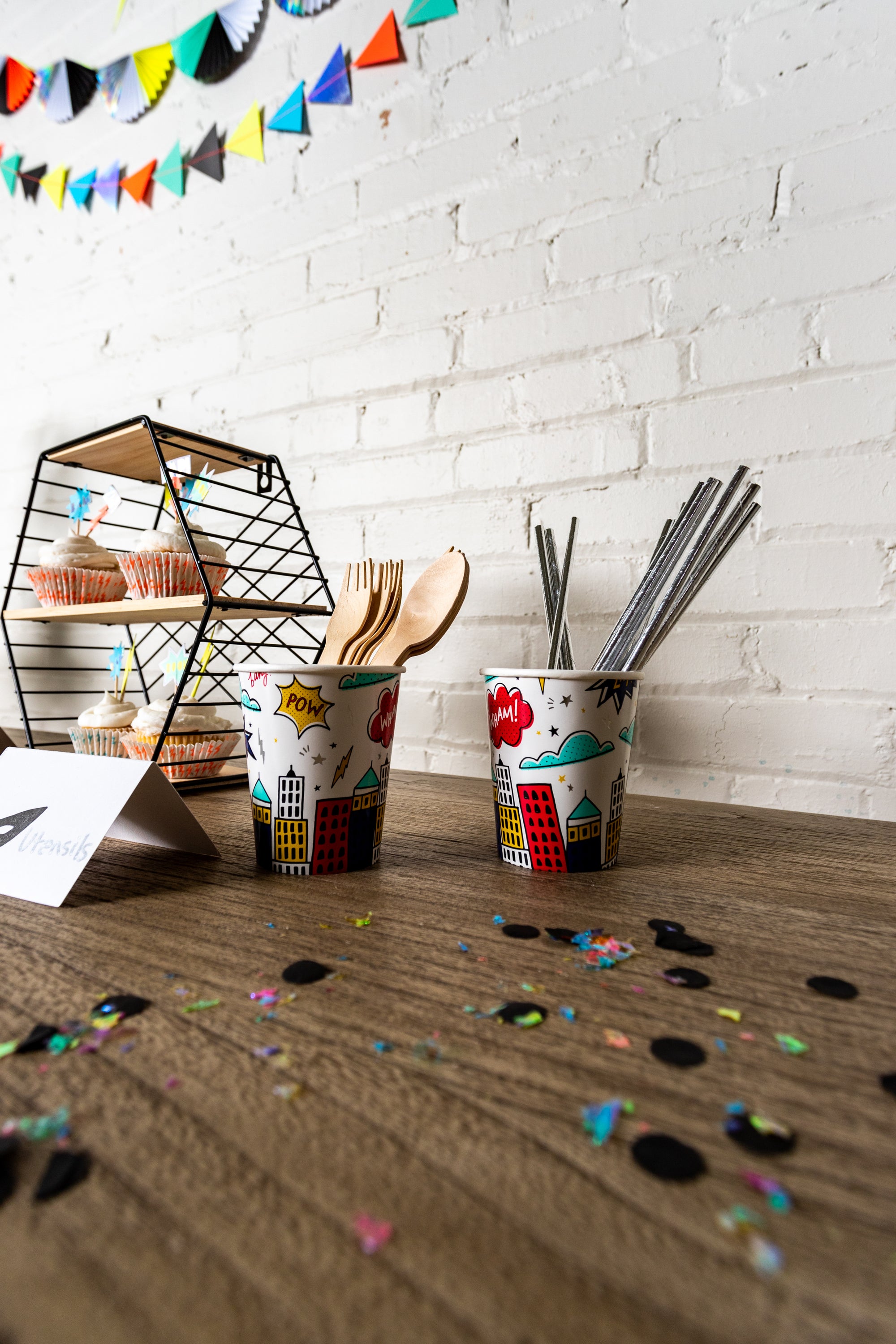 Super Hero Party Cups and Utensils