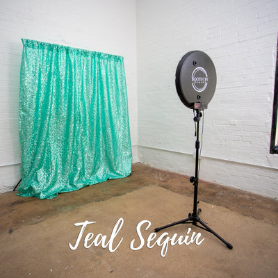Teal Sequin Backdrop & Photo Booth