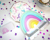 unicorn rainbow party plates and place card