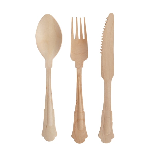 Compostable Fancy Wooden Party Utensils