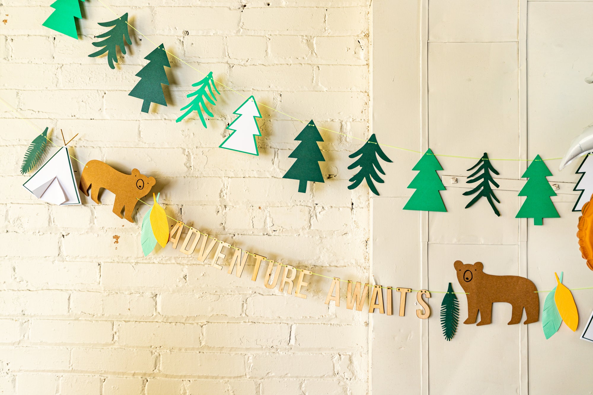 Adventure Awaits Woodland Party Banner