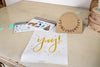Gold Foil Treat Bag with Woodland Tattoos and Kraft Laser Cut Place Card